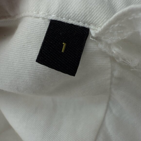 THE KOOPLES Sport Cropped Floral Lace-Hem Half Split Cuff Sleeves White Blouse 1 - Picture 9 of 9